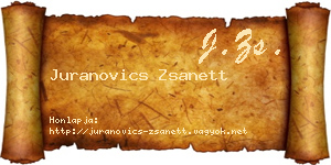 Juranovics Zsanett névjegykártya